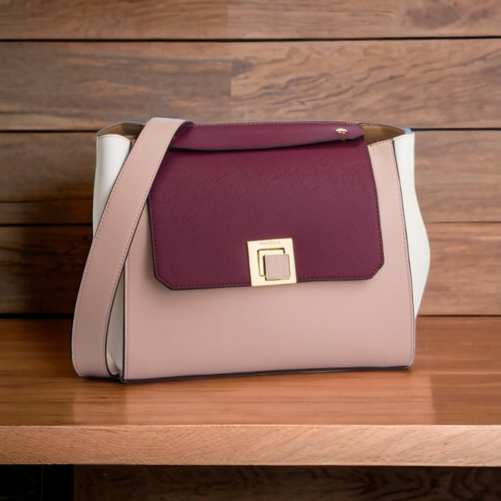 Marella Grained Leather Shoulder Bag multi changeable looks with Shoulder strap - Picture 3 of 11